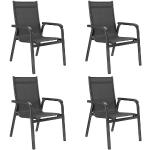 Reduzierte Dunkelgraue Kettler Basic Plus Gartenstühle Metall aus Polyrattan rostfrei Breite 50-100cm, Höhe 50-100cm, Tiefe 50-100cm 