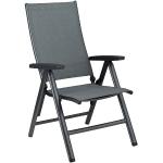 Reduzierte Dunkelgraue Kettler Cirrus Gartenstühle Metall aus Aluminium mit verstellbarer Rückenlehne Breite 50-100cm, Höhe 100-150cm, Tiefe 50-100cm 