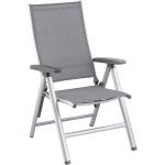 Reduzierte Hellgraue Kettler Cirrus Gartenstühle Metall aus Aluminium mit verstellbarer Rückenlehne Breite 50-100cm, Höhe 100-150cm, Tiefe 50-100cm 