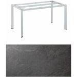 Kettler Edge Tischsystem Gartentisch Aluminium/HPL - Aluminium silber, HPL Jura anthrazit, 140x70 cm