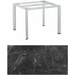 Kettler Edge Tischsystem Gartentisch Aluminium/HPL - Aluminium silber, HPL Marmor grau, 95x95 cm