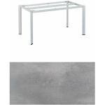 Kettler Edge Tischsystem Gartentisch Aluminium/HPL - Aluminium silber, HPL silber-grau, 140x70 cm