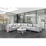 Reduzierte Hellgraue Melierte Kettler Lounge Gartenmöbel & Loungemöbel Outdoor aus Aluminium 7-teilig 