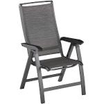 Reduzierte Dunkelgraue Kettler Forma Gartenstühle Metall aus Aluminium mit verstellbarer Rückenlehne Breite 50-100cm, Höhe 100-150cm, Tiefe 50-100cm 