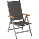 Reduzierte Dunkelgraue Kettler Granada Gartenstühle Metall aus Aluminium mit verstellbarer Rückenlehne Breite 50-100cm, Höhe 100-150cm, Tiefe 50-100cm 