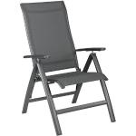 Reduzierte Graue Kettler Legato Gartenstühle Metall aus Aluminium mit verstellbarer Rückenlehne Breite 50-100cm, Höhe 100-150cm, Tiefe 50-100cm 