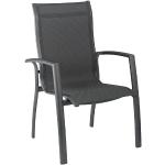 Anthrazitfarbene Kettler Legato Gartenstühle Metall aus Polyrattan wetterfest Breite 50-100cm, Höhe 100-150cm, Tiefe 50-100cm 