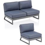Reduzierte Anthrazitfarbene Moderne Kettler Zweisitzer-Sofas matt aus Aluminium 2-teilig 