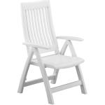 Reduzierte Weiße Kettler Roma Gartenstühle & Balkonstühle aus Polyrattan mit verstellbarer Rückenlehne Breite 50-100cm, Höhe 100-150cm, Tiefe 50-100cm 