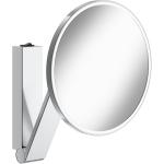 Silberne KEUCO Runde Schminkspiegel & Kosmetikspiegel aus Chrom LED beleuchtet 