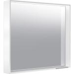 Keuco X-Line Lichtspiegel 80 x 70 cm, mit Spiegelheizung weiß