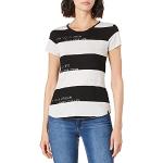 Schwarze Key Largo T-Shirts mit Glitzer aus Viskose für Damen Größe M 