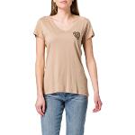 Reduzierte Beige Key Largo V-Ausschnitt T-Shirts enganliegend für Damen Größe S 
