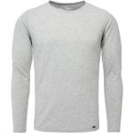 Reduzierte Graue Vintage Langärmelige Key Largo Rundhals-Ausschnitt T-Shirts aus Baumwolle für Herren Größe XL 