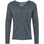 Reduzierte Grüne Sportliche Langärmelige Key Largo Rundhals-Ausschnitt T-Shirts aus Baumwolle für Herren Übergrößen 