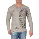 Reduzierte Silberne Langärmelige Key Largo T-Shirts für Herren Größe M 