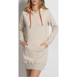 Reduzierte Beige Melierte Key Largo Sweatkleider mit Kapuze für Damen Größe XL für den für den Herbst 