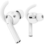 KeyBudz EarBuddyz Ultra In-Ear Anti-Rutsch Silikon Ohrhörer Aufsatz für Apple AirPods, EarPods Kopfhörer Ohrhörer Zubehör, Ohrhaken Ohrbügel, rutschfest, Sport, weiß