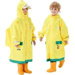 Gelbe Wasserdichte Winddichte Atmungsaktive Regencapes für Kinder & Regenponchos für Kinder mit Dinosauriermotiv für den für den Winter 