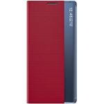 Rote Elegante Xiaomi 12 Hüllen Art: Flip Cases durchsichtig aus Kunstleder klappbar 