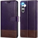 Reduzierte Violette Elegante Samsung Galaxy A14 Hüllen Art: Flip Cases mit Bildern aus Leder stoßfest 