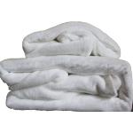 Graue Unifarbene Winterbettwäsche aus Teddy maschinenwaschbar 135x200 2-teilig 