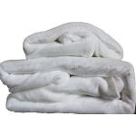 Weiße Unifarbene Winterbettwäsche aus Teddy maschinenwaschbar 135x200 2-teilig 