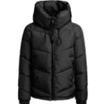 Schwarze Gesteppte Sportliche Khujo Mini Kurzjacken & Cropped-Jackets mit Reißverschluss mit Kapuze für Damen Größe XXL 