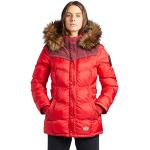 Hellrote Gesteppte Khujo Jacken mit Fellkapuze mit Kapuze für Damen Größe M für den für den Winter 