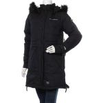 Reduzierte Dunkelblaue Khujo Jacken mit Fellkapuze für Damen Größe XS für den für den Winter 