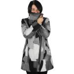 Schwarze Khujo Kapuzenmäntel mit Reißverschluss aus Wolle mit Kapuze für Damen für den für den Herbst 