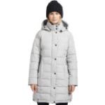 Graue Gesteppte Winddichte Khujo Delinas Damensteppmäntel & Damenpuffercoats aus Polyamid gepolstert Größe L für den für den Winter 