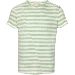 Grüne Gestreifte Vintage Khujo T-Shirts für Herren Größe S 