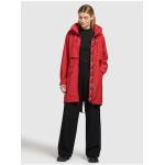 Reduzierte Rote Khujo Mini Kapuzenmäntel mit Reißverschluss aus Polyester für Damen Größe XL für den für den Sommer 