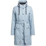 Hellblaue Khujo Maxi Trenchcoats lang mit Kapuze für Damen Größe S für den für den Sommer 