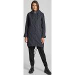 Dunkelblaue Unifarbene Khujo Kapuzenmäntel mit Reißverschluss aus Baumwolle mit Kapuze für Damen Größe M für den für den Herbst 