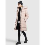 Rosa Gesteppte Casual Khujo Maxi Damensteppmäntel & Damenpuffercoats aus Nylon mit Kapuze Größe L für den für den Winter 