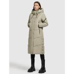 Mintgrüne Gesteppte Casual Khujo Maxi Stehkragen Damensteppmäntel & Damenpuffercoats aus Nylon mit Kapuze Größe XL für den für den Winter 