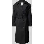 Schwarze Khujo Trenchcoats für Damen Größe XL für den für den Herbst 