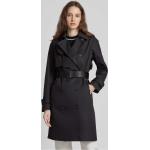 Schwarze Khujo Trenchcoats aus Baumwollmischung für Damen Größe XL für den für den Herbst 