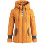 Gelbe Gesteppte Winddichte Khujo Tweety Stehkragen Winterjacken mit Reißverschluss aus Polyamid gepolstert für Damen Größe S 