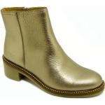 Silberne Kickers Ankle Boots & Klassische Stiefeletten aus Leder für Damen Größe 38 