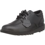 Schwarze Business Kickers Kick Derby Schuhe mit Schnürsenkel aus Leder für Herren Größe 44 