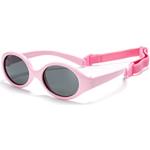 Pastellrosa Runde Sonnenbrillen polarisiert aus Kunststoff für Kinder 