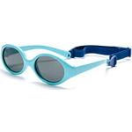 Reduzierte Pastellblaue Runde Sonnenbrillen polarisiert aus Kunststoff für Babys 