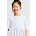 Weiße Gestreifte HUGO BOSS BOSS Kinderkleider aus Baumwollmischung für Mädchen 