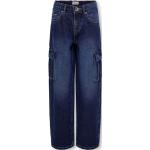 Reduzierte Dunkelblaue ONLY 5-Pocket Jeans für Kinder mit Reißverschluss aus Baumwolle für Mädchen Größe 140 