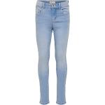 Reduzierte Hellblaue ONLY Royal 5-Pocket Jeans für Kinder mit Reißverschluss aus Baumwolle für Mädchen Größe 134 