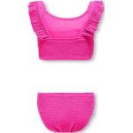 Reduzierte Pinke Unifarbene ONLY Kindertankinis aus Polyester für Mädchen 