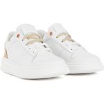 Reduzierte Weiße HUGO BOSS BOSS Low Sneaker mit Schnürsenkel aus Leder für Kinder Größe 31 